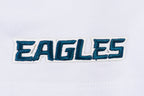 NFL PHILADELPHIA EAGLES SCRIPT TAIL T-SHIRT EN JERSEY SIMPLE À COUPE CARRÉE POUR FEMME (BLANC)