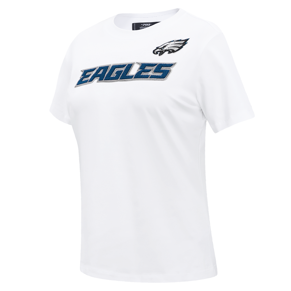 NFL PHILADELPHIA EAGLES CLASSIC SHORT SLEEVE WOMEN'S SINGLE JERSEY SLIM FIT TEE (WHITE)