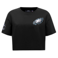 NFL PHILADELPHIA EAGLES T-SHIRT MASHUP À COUPE CARRÉE POUR FEMME (NOIR)