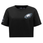 NFL PHILADELPHIA EAGLES T-SHIRT MASHUP À COUPE CARRÉE POUR FEMME (NOIR)