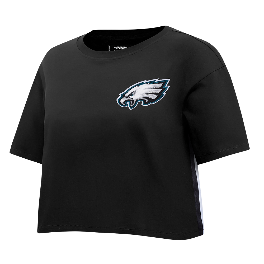 NFL PHILADELPHIA EAGLES T-SHIRT MASHUP À COUPE CARRÉE POUR FEMME (NOIR)