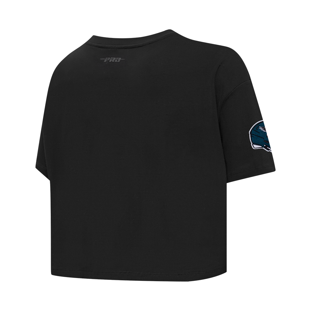 NFL PHILADELPHIA EAGLES T-SHIRT MASHUP À COUPE CARRÉE POUR FEMME (NOIR)