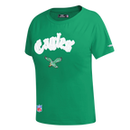 NFL PHILADELPHIA EAGLES BEST OF T-SHIRT À MANCHES COURTES ET À COUPE AJUSTÉE POUR FEMME (VERT KELLY)