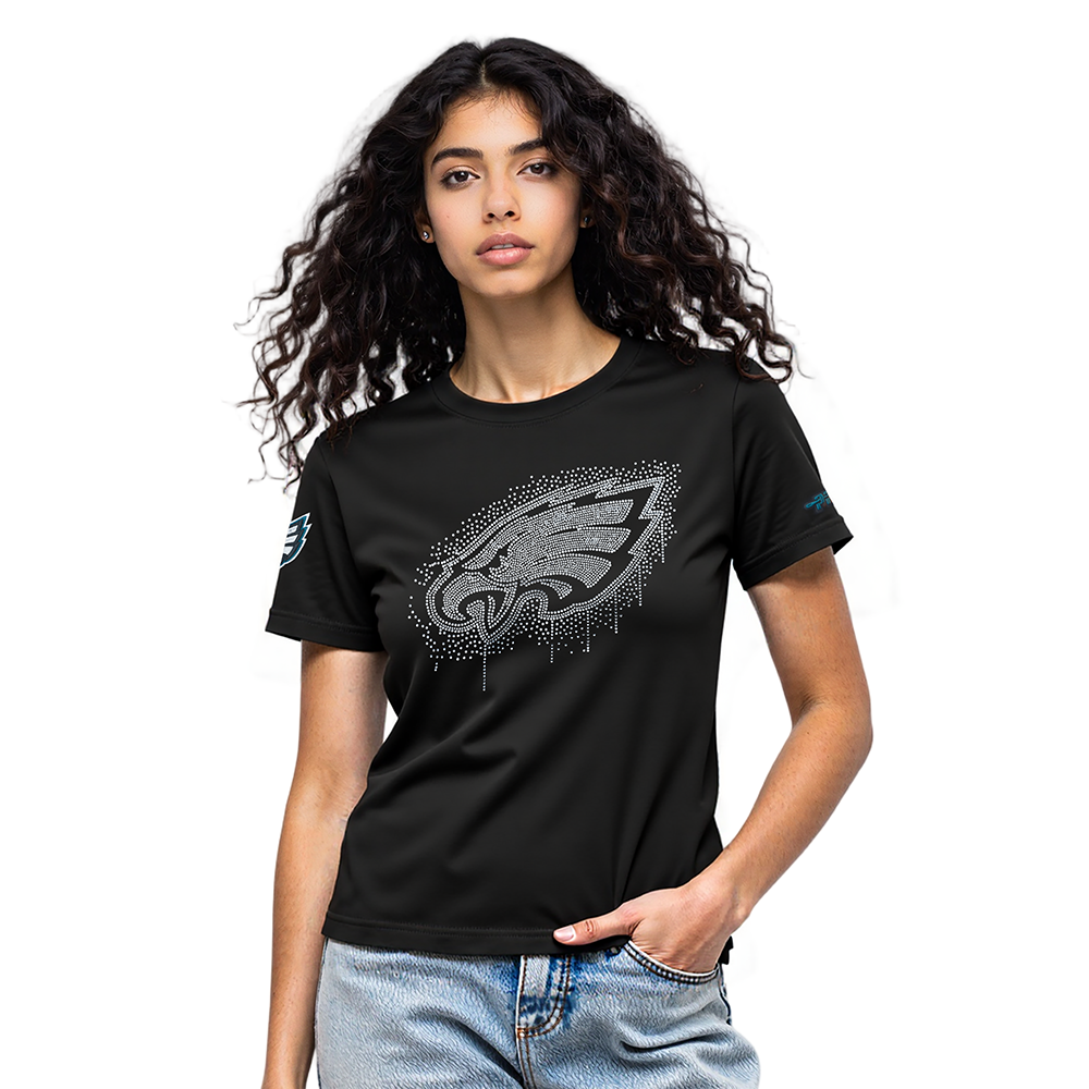 NFL PHILADELPHIA EAGLES LEGACY WOMEN'S SJ SLIM FIT TEE (BLACK)