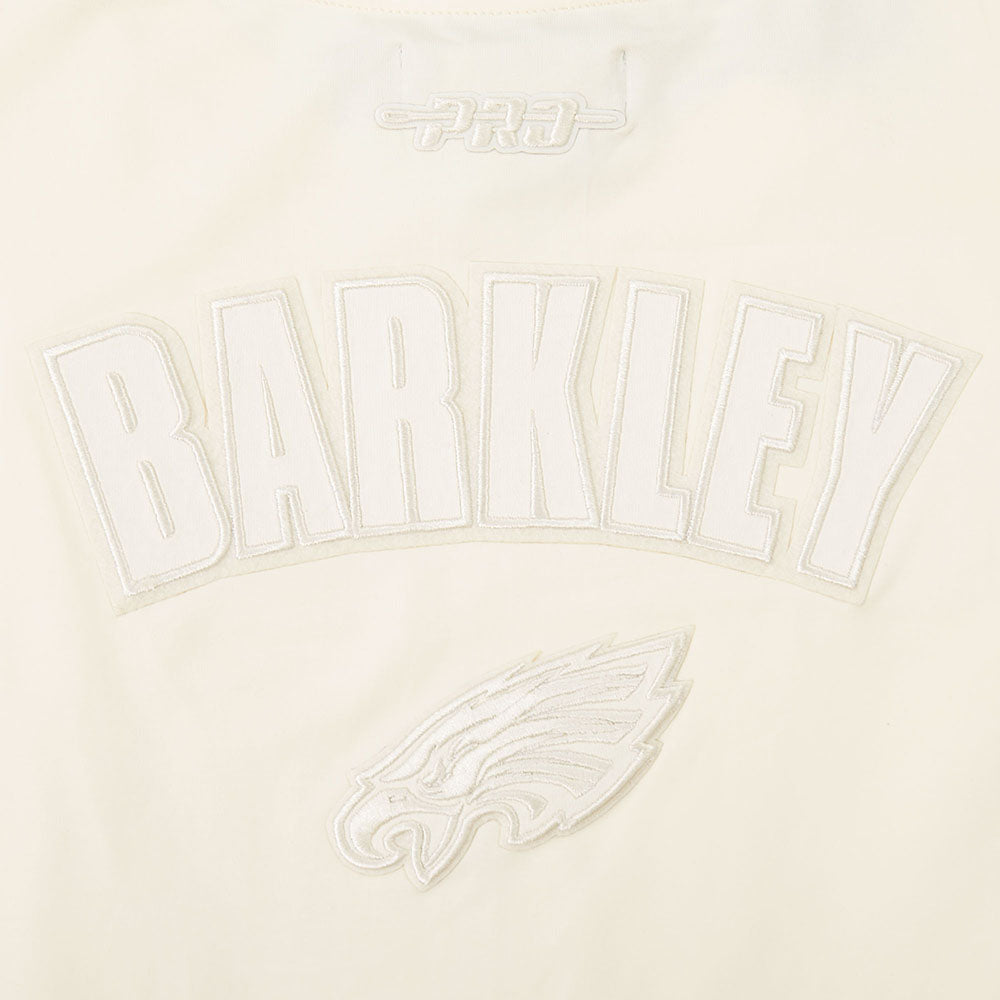 NFL PHILADELPHIA EAGLES SAQUON BARKLEY #26 NEUTRAL WOMEN'S SJ BOXY TEE (EGGSHELL)