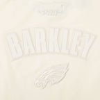 NFL PHILADELPHIA EAGLES SAQUON BARKLEY #26 NEUTRAL WOMEN'S SJ BOXY TEE (EGGSHELL)