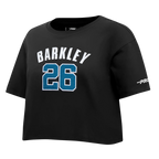 NFL PHILADELPHIA EAGLES SAQUON BARKLEY #26 CLASSIC PNN WOMEN'S SJ BOXY TEE (BLACK)