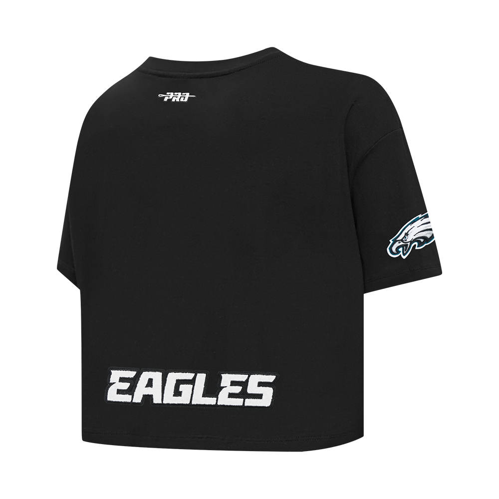 NFL PHILADELPHIA EAGLES JALEN HURTS #1 CLASSIC PNN WOMEN'S SJ BOXY TEE (BLACK)