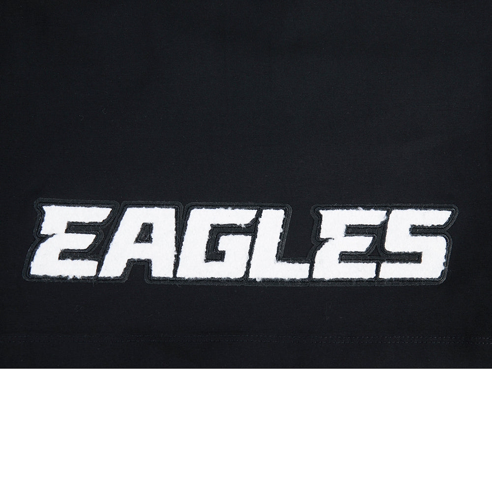 NFL PHILADELPHIA EAGLES JALEN HURTS #1 CLASSIC PNN WOMEN'S SJ BOXY TEE (BLACK)