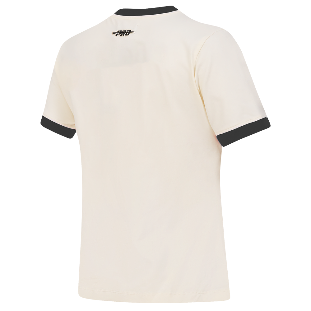 NFL PHILADELPHIA EAGLES ORIGINAL PLAYERS WOMEN'S S/S SLIM TEE (EGGSHELL/ BLACK)
