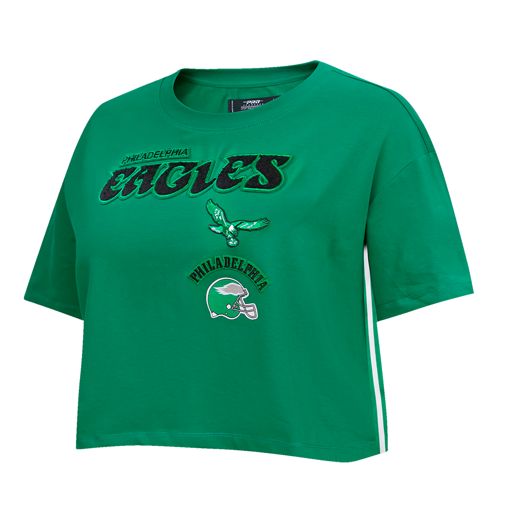 NFL PHILADELPHIA EAGLES RETRO CLASSIC T-SHIRT À COUPE CARRÉE POUR FEMME (VERT KELLY)