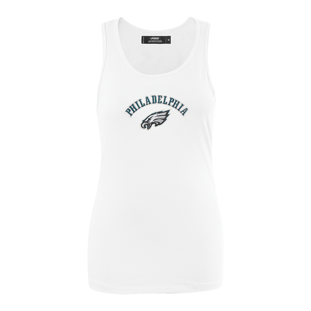 NFL PHILADELPHIA EAGLES CLASSIC WOMEN'S RELAXED FIT RACERBACK (WHITE)