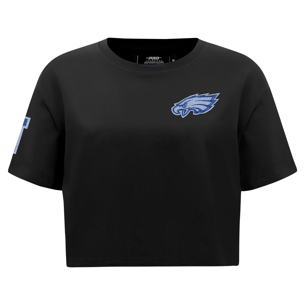 NFL PHILADELPHIA EAGLES VARSITY BLUES T-SHIRT À COUPE CARRÉE POUR FEMME (NOIR)