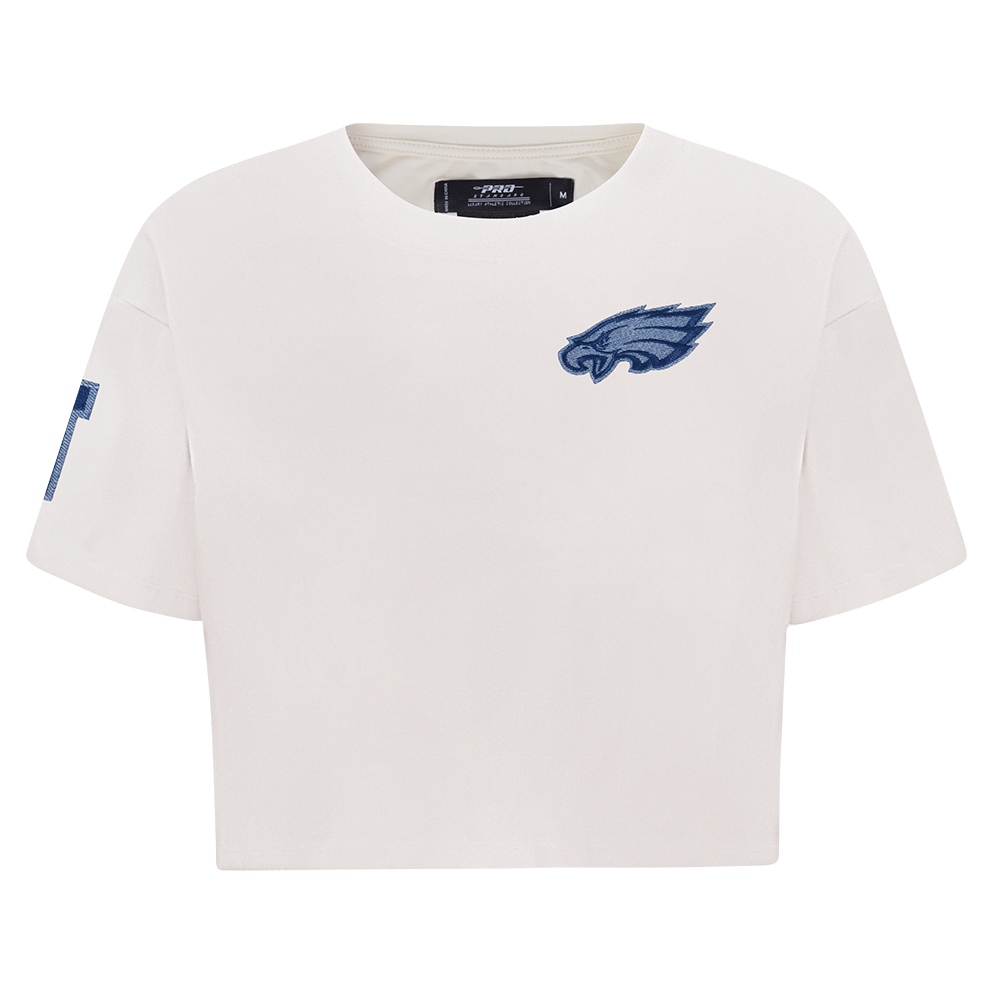 NFL PHILADELPHIA EAGLES VARSITY BLUES T-SHIRT À COUPE CARRÉE POUR FEMME (LIN)