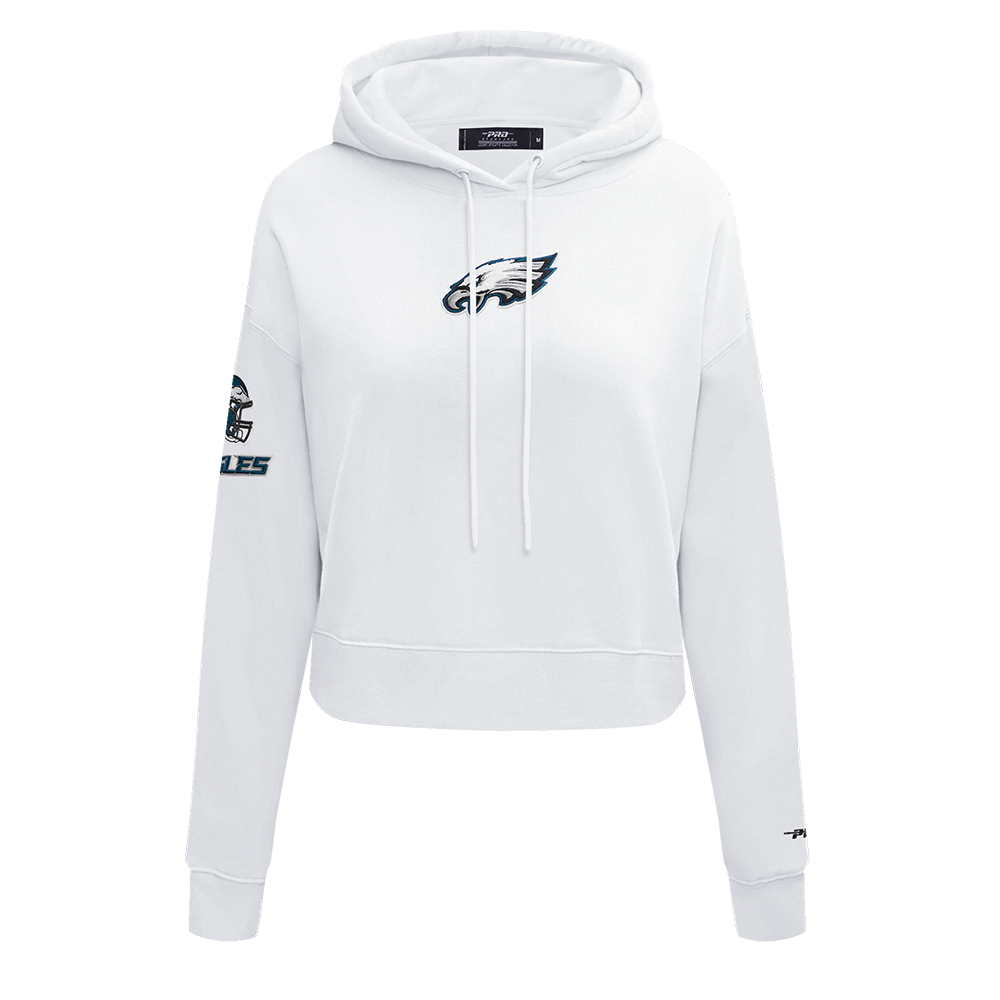 NFL PHILADELPHIA EAGLES CLASSIC CHANDAIL À CAPUCHON COURT EN MOLLETON POUR FEMME (BLANC)