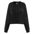 NFL PHILADELPHIA EAGLES TRIPLE BLACK CHANDAIL À COL ROND EN MOLLETON POUR FEMME (TRIPLE NOIR FEMME)
