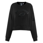 NFL PHILADELPHIA EAGLES TRIPLE BLACK CHANDAIL À COL ROND EN MOLLETON POUR FEMME (TRIPLE NOIR FEMME)