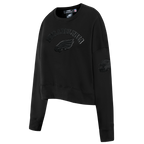 NFL PHILADELPHIA EAGLES TRIPLE BLACK CHANDAIL À COL ROND EN MOLLETON POUR FEMME (TRIPLE NOIR FEMME)