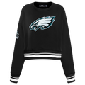 NFL PHILADELPHIA EAGLES CHANDAIL À COL ROND MASHUP CÔTELÉ POUR FEMME (NOIR)