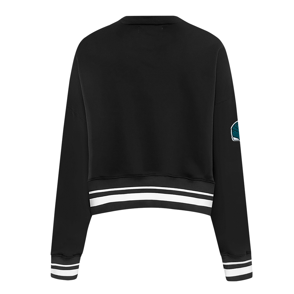 NFL PHILADELPHIA EAGLES CHANDAIL À COL ROND MASHUP CÔTELÉ POUR FEMME (NOIR)
