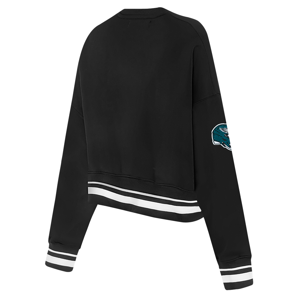 NFL PHILADELPHIA EAGLES CHANDAIL À COL ROND MASHUP CÔTELÉ POUR FEMME (NOIR)