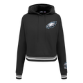 NFL PHILADELPHIA EAGLES CHANDAIL À CAPUCHON MASHUP COURT CÔTELÉ POUR FEMME (NOIR)