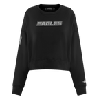 NFL PHILADELPHIA EAGLES REVERSE FRENCH TERRY CHANDAIL À COL ROND EN MOLLETON POUR FEMME (NOIR)