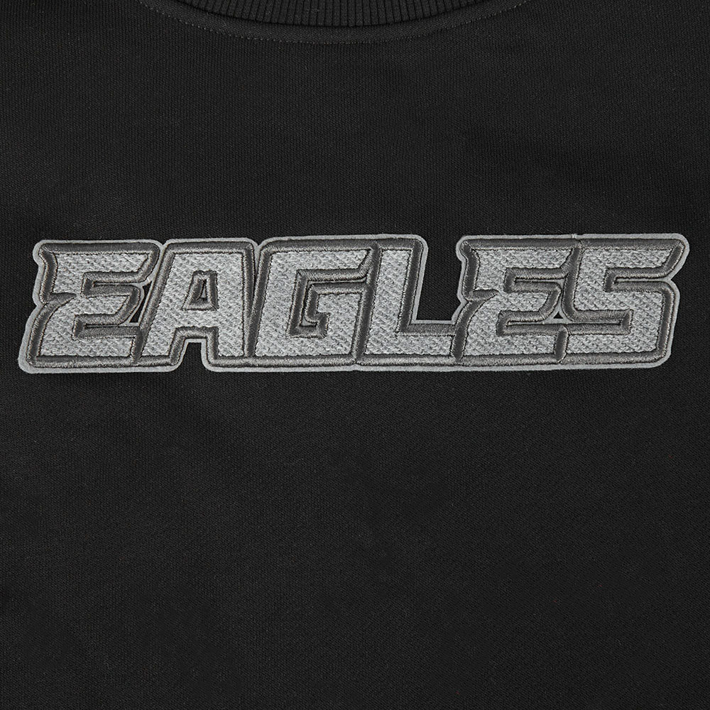 NFL PHILADELPHIA EAGLES REVERSE FRENCH TERRY CHANDAIL À COL ROND EN MOLLETON POUR FEMME (NOIR)