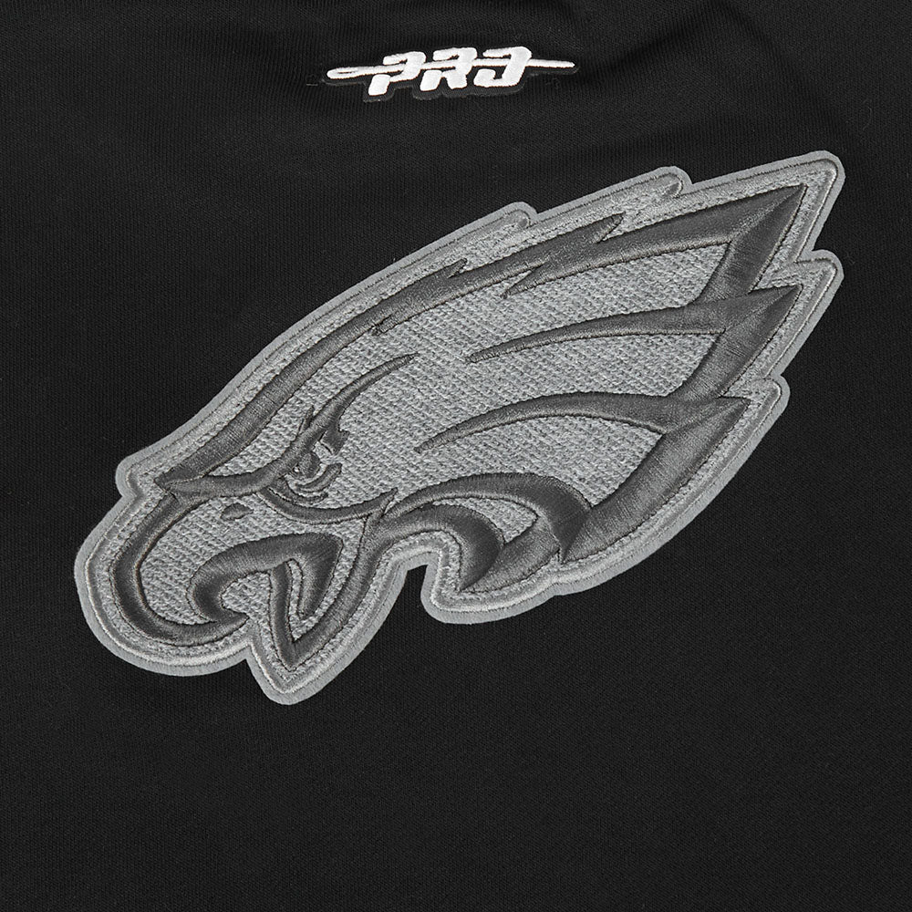 NFL PHILADELPHIA EAGLES REVERSE FRENCH TERRY CHANDAIL À COL ROND EN MOLLETON POUR FEMME (NOIR)