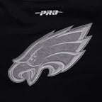 NFL PHILADELPHIA EAGLES REVERSE FRENCH TERRY MOLLETON À BLOCS DE COULEUR À GLISSIÈRE PLEINE LONGUEUR POUR FEMME (NOIR/GRIS/COQUILLE D'ŒUF)