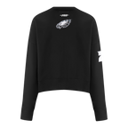 NFL PHILADELPHIA EAGLES GAME DAY CLASSICS WOMEN'S DOUBLE KNIT CREWNECK (BLACK)