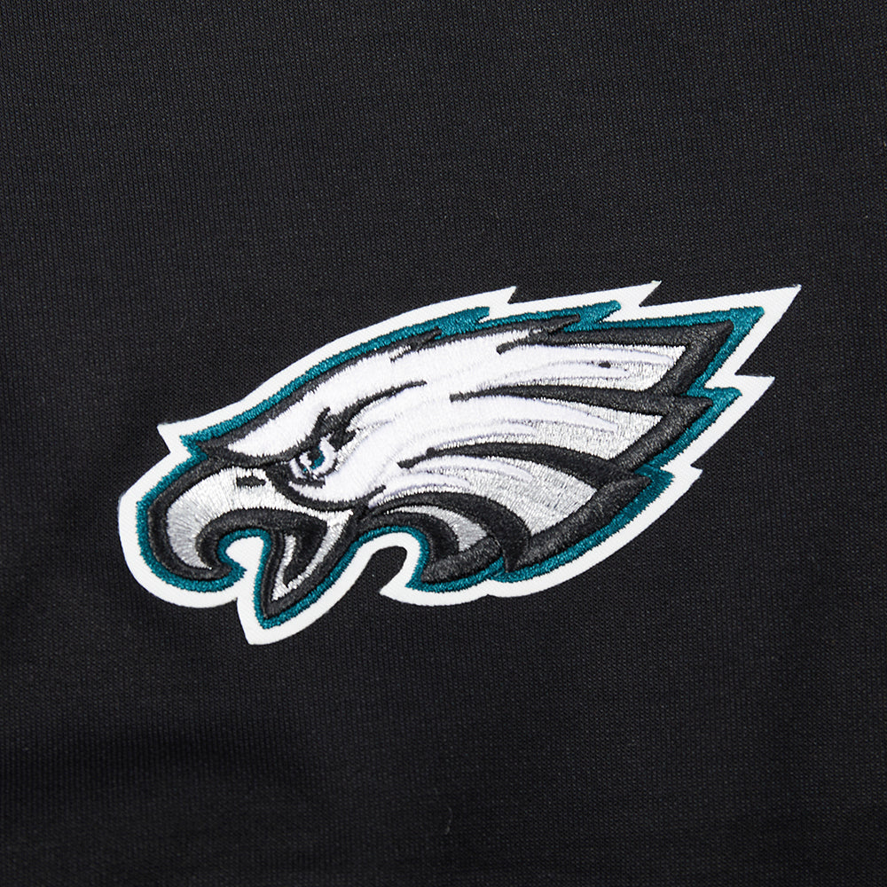 NFL PHILADELPHIA EAGLES GAME DAY CLASSICS WOMEN'S DOUBLE KNIT CREWNECK (BLACK)