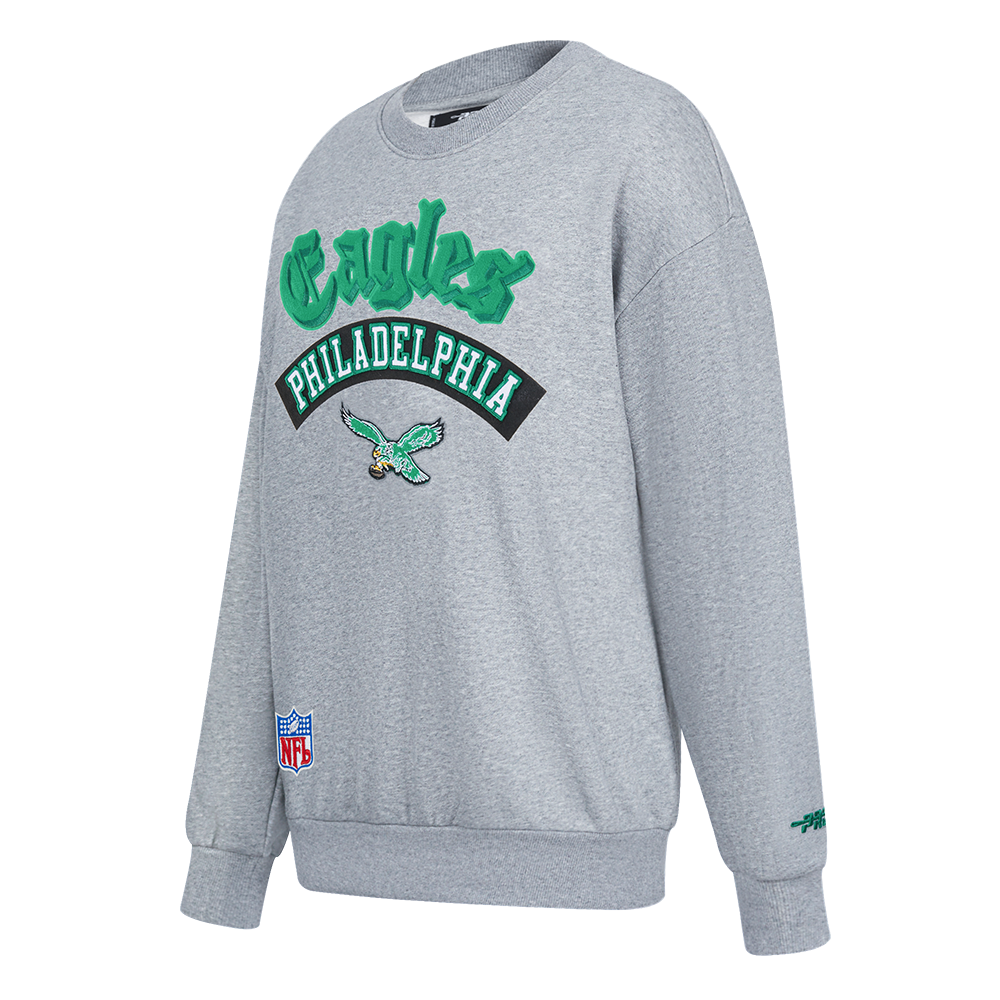 NFL PHILADELPHIA EAGLES BEST OF WOMEN'S STANDARD FLC CREWNECK (DARK HEATHER GRAY)