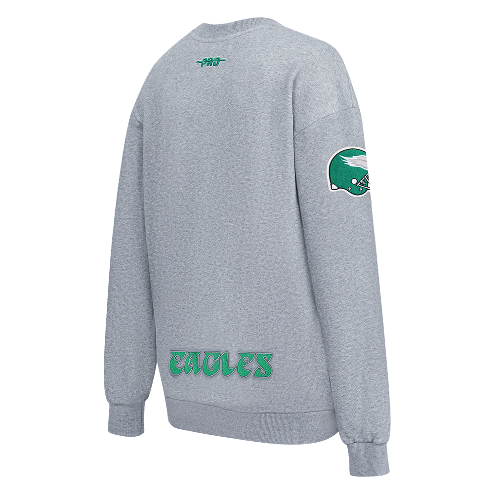NFL PHILADELPHIA EAGLES BEST OF WOMEN'S STANDARD FLC CREWNECK (DARK HEATHER GRAY)