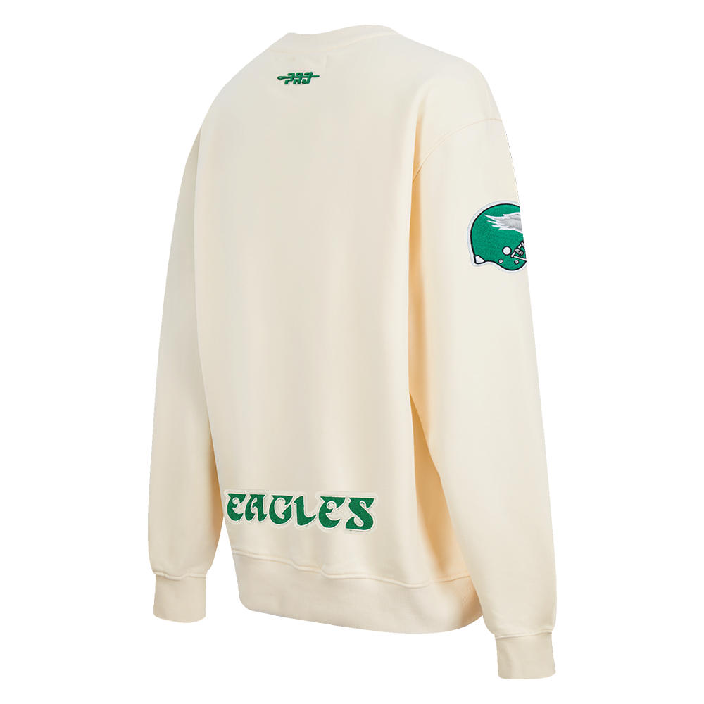 NFL PHILADELPHIA EAGLES BEST OF WOMEN'S STANDARD FLC CREWNECK (EGGSHELL)
