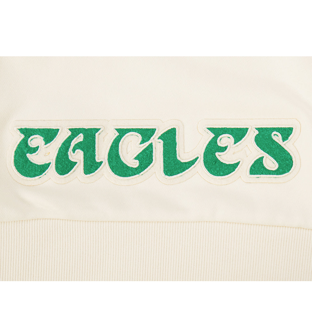 NFL PHILADELPHIA EAGLES BEST OF WOMEN'S STANDARD FLC CREWNECK (EGGSHELL)