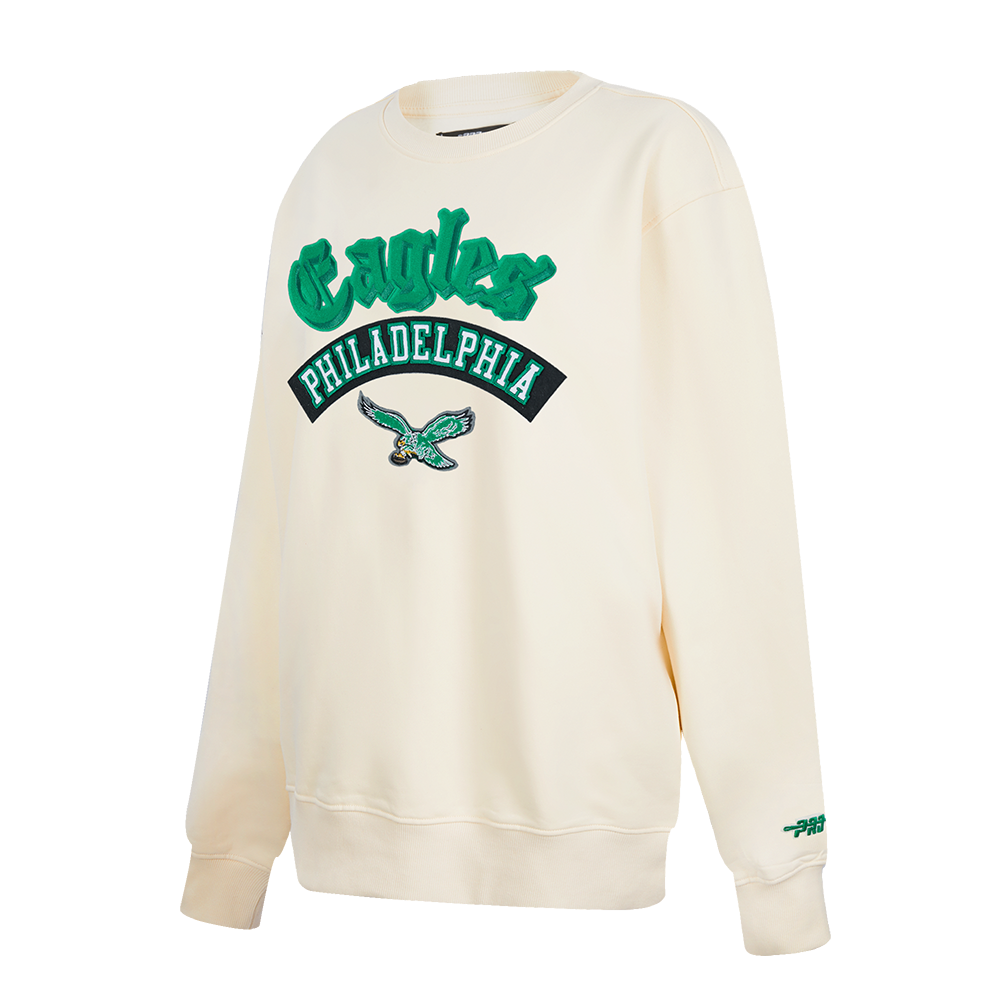 NFL PHILADELPHIA EAGLES BEST OF WOMEN'S STANDARD FLC CREWNECK (EGGSHELL)