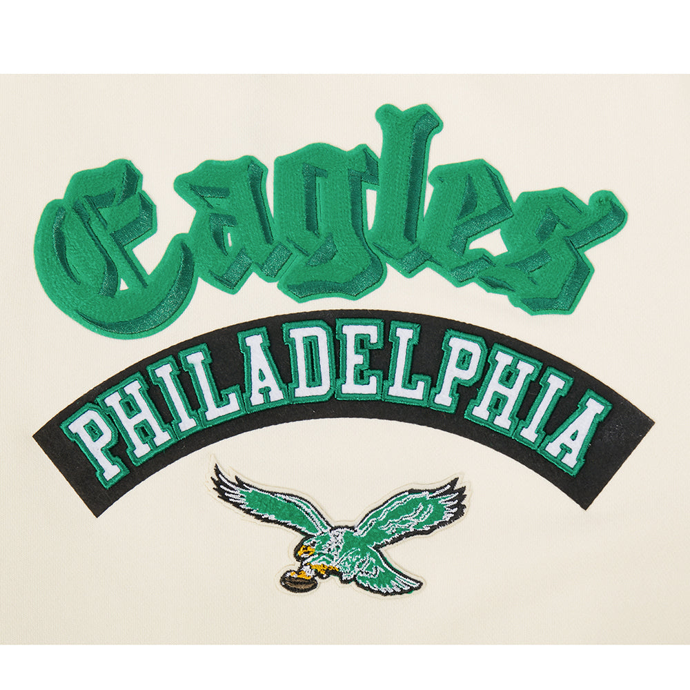 NFL PHILADELPHIA EAGLES BEST OF WOMEN'S STANDARD FLC CREWNECK (EGGSHELL)