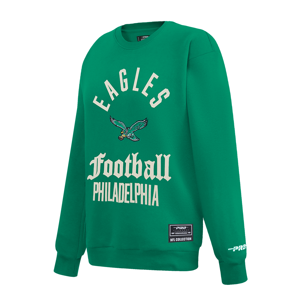 NFL PHILADELPHIA EAGLES MODERN ORIGINALS WOMEN'S STANDARD FLC CREWNECK (KELLY GREEN)