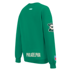 NFL PHILADELPHIA EAGLES MODERN ORIGINALS WOMEN'S STANDARD FLC CREWNECK (KELLY GREEN)