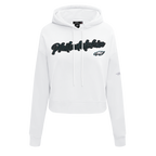 NFL PHILADELPHIA EAGLES TEAM CRYSTALLINE CHANDAIL À CAPUCHON COURT POUR FEMME (BLANC)