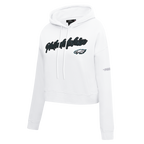 NFL PHILADELPHIA EAGLES TEAM CRYSTALLINE CHANDAIL À CAPUCHON COURT POUR FEMME (BLANC)