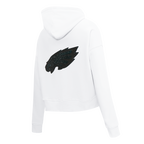 NFL PHILADELPHIA EAGLES TEAM CRYSTALLINE CHANDAIL À CAPUCHON COURT POUR FEMME (BLANC)