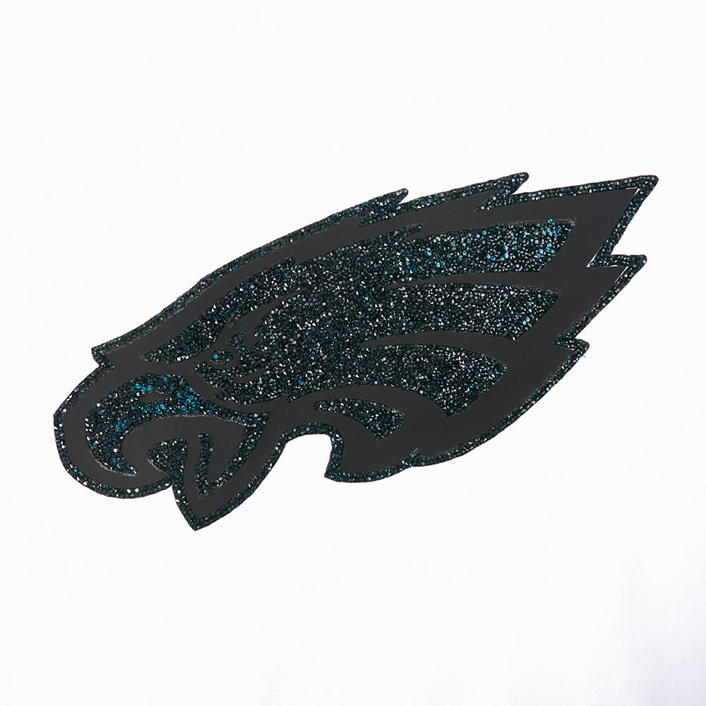 NFL PHILADELPHIA EAGLES TEAM CRYSTALLINE CHANDAIL À CAPUCHON COURT POUR FEMME (BLANC)