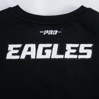 NFL PHILADELPHIA EAGLES JALEN HURTS #1 CLASSIC PNN CHANDAIL À COL ROND EN MOLLETON POUR FEMME (NOIR)