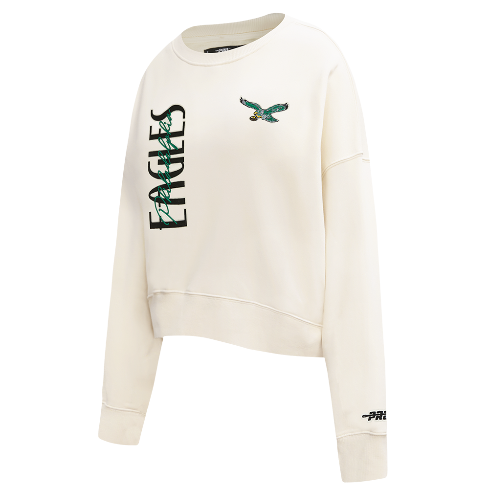 NFL PHILADELPHIA EAGLES ORIGINAL PLAYERS WOMEN'S CREWNECK SWEATSHIRT (EGGSHELL)