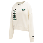 NFL PHILADELPHIA EAGLES ORIGINAL PLAYERS WOMEN'S CREWNECK SWEATSHIRT (EGGSHELL)