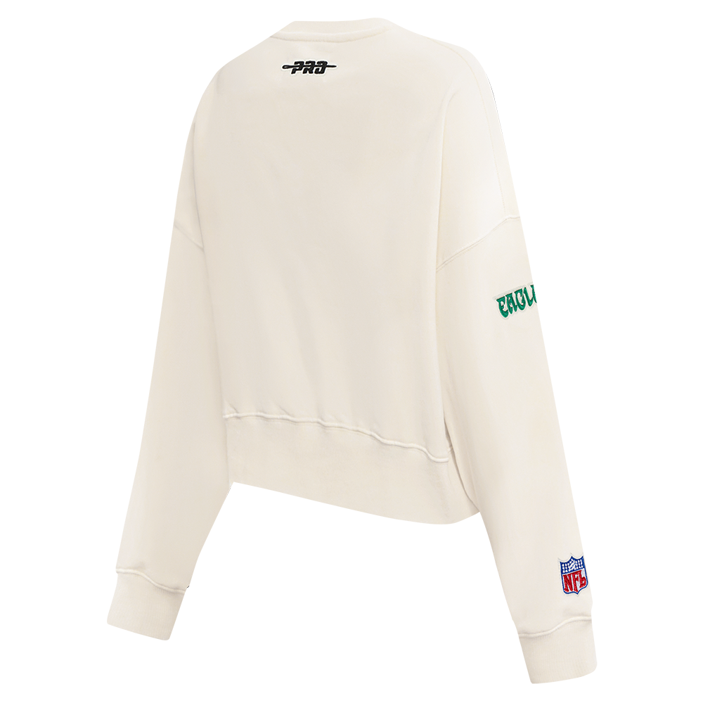 NFL PHILADELPHIA EAGLES ORIGINAL PLAYERS WOMEN'S CREWNECK SWEATSHIRT (EGGSHELL)