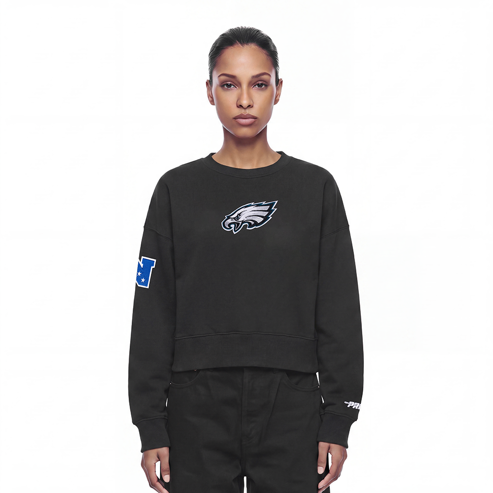 NFL PHILADELPHIA EAGLES PLAYBACK WOMEN'S SWEATSHIRT (BLACK)