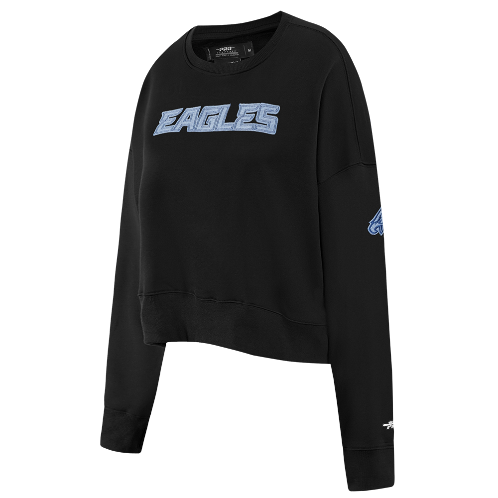 NFL PHILADELPHIA EAGLES VARSITY BLUES CHANDAIL À COL ROND POUR FEMME POUR FEMME (NOIR)